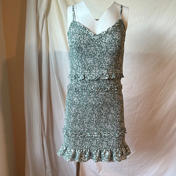 Abercrombie & Fitch Green Patterned Mini Dress - Picture 4 of 14